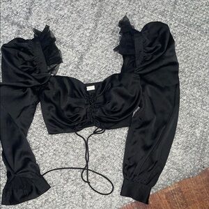 Elegant Mable Black Women's Top